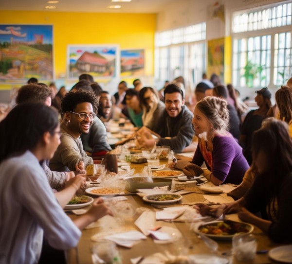 未来食堂，科技与艺术的完美融合，让您的用餐体验更上一层楼。